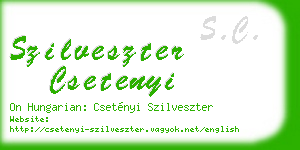szilveszter csetenyi business card