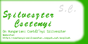 szilveszter csetenyi business card